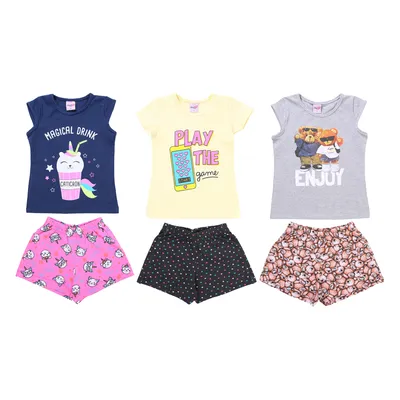 Kit Conjunto Infantil Duplo J Menina 9 Peças Kit Conjunto Infantil Duplo J Menina 9 Peças