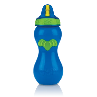 Copo Gator Nuby Com Canudo Rígido Retratíl 450ml Azul Copo Gator Nuby Com Canudo Rígido Retratíl 450ml Azul