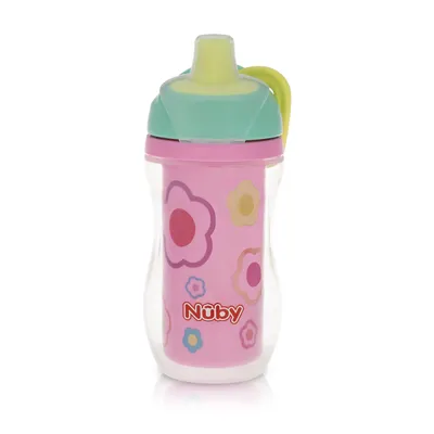 Copo Infantil Nuby Térmnico Estampa Flores Rosa 266 ml
