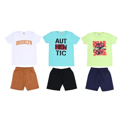 Kit Conjunto Infantil Duplo J Menino 9 Peças Kit Conjunto Infantil Duplo J Menino 9 Peças