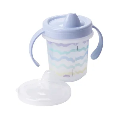 Caneca de Treinamento Plasútil Trio Stitch Azul 280 ml