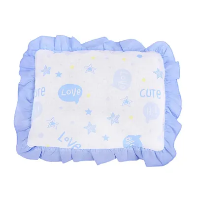 Travesseiro Com Babado Minasrey Baby Nice Estampado 35x28 Azul