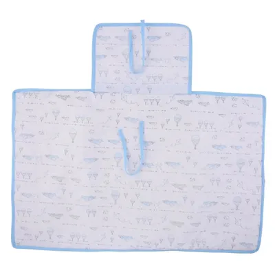 Trocador Bebê Papi Com Porta Fralda Estampado Chevron
