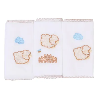 Toalha De Boca Papi Com 03 Unidades Bordado Ovelhinha