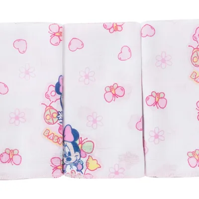 Kit Toalha De Boca Disney Estampa Sortida Mickey Ou Minnie 03 Peças 6077 Kit Toalha De Boca Disney Estampa Sortida Mickey Ou Minnie 03 Peças 6077