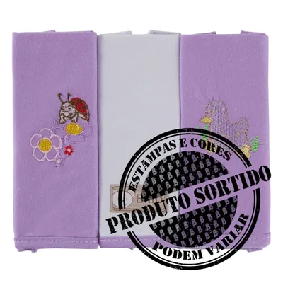 Kit Toalha De Boca 03 Peças Cores E Bordados Sortidos