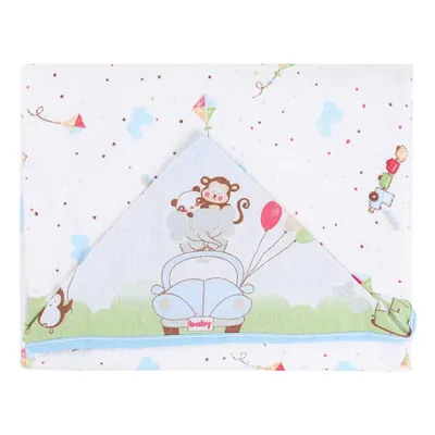 Toalha Felpuda Papi Estampada Forrada com Capuz Safari Baby