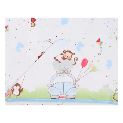 Toalha Felpuda Papi Safari Baby Com Capuz Estampada Azul