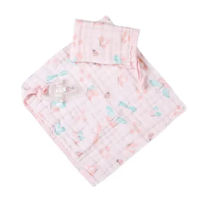 Pano De Boca Papi Karinho Com Prendedor Chupeta 02 Peças Menina 25 x25