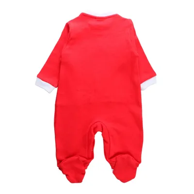 Macacão Longo Bebê Miniclo Estampa Papai Noel Com Gorro