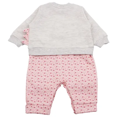 Macacão Longo Baby Gijo Aplique Dino E Laço Macacão Longo Baby Gijo Aplique Dino E Laço