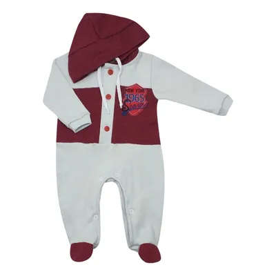 Macacão Longo Sininho Suedine Bordado Brasão Com Capuz