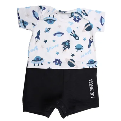 Macacão Curto Le Bhua Estampa Space