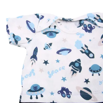 Macacão Curto Le Bhua Estampa Space