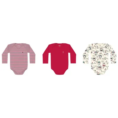 Kit Body Kiko Baby Manga Longa Com 03 Peças Suedine Corujas Kit Body Kiko Baby Manga Longa Com 03 Peças Suedine Corujas