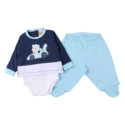 Pagão Baby Doces Momentos Estampa Ursinho Corrida - 03 Peças