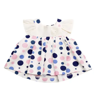 Pagão Dayane Baby Vestido De Bolinhas - 03 Peças