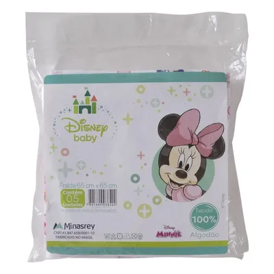 Kit Fralda Disney Baby Estampa Sortida Mickey Ou Minnie 05 Peças 6293 Kit Fralda Disney Baby Estampa Sortida Mickey Ou Minnie 05 Peças 6293