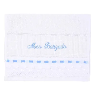 Toalha De Boca Bordado Meu Batizado Com Passa Fita 20157 Toalha De Boca Bordado Meu Batizado Com Passa Fita 20157