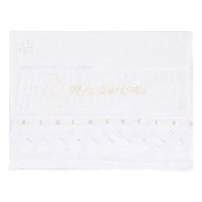 Toalha De Boca Com Passa fita Meu Batizado 19569 Toalha De Boca Com Passa fita Meu Batizado 19569