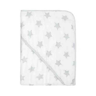 Toalha Capuz Papi Soft Com Estampa Star 80 x 80
