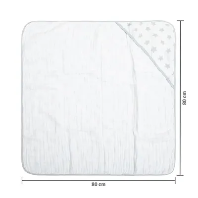 Toalha Capuz Papi Soft Com Estampa Star 80 x 80 Toalha Capuz Papi Soft Com Estampa Star 80 x 80