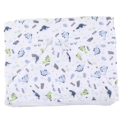 Toalha De Banho Baby Gijo Soft Dino Com Capuz