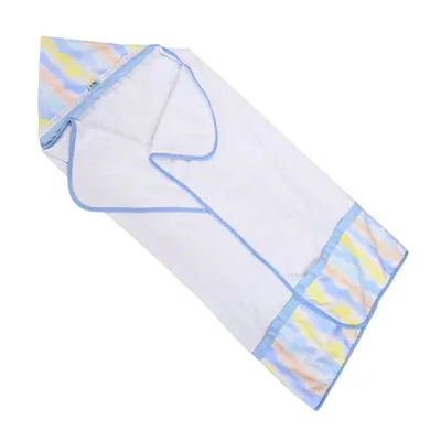 Toalhão De Banho Minasrey Mini Herdeiros Felpa Capuz Be Happy Azul