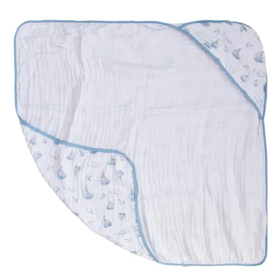 Toalha De Banho Baby Joy Soft Capuz De Canto Barquinhos Toalha De Banho Baby Joy Soft Capuz De Canto Barquinhos