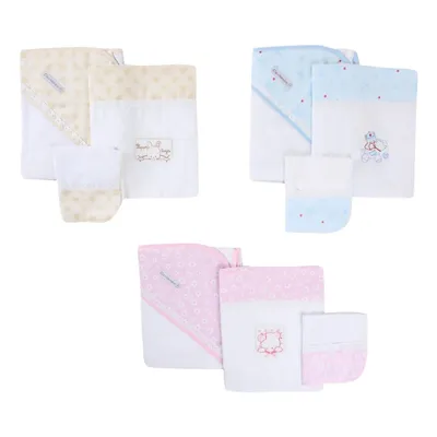 Kit Banho Minasrey Cia Do Bebê 3 Peças Estampa Bordado Sortido