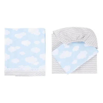 Jogo De Lençol Para Carrinho Com 03 Peças Alvinha Estampa Nuvens Menino 18856 Jogo De Lençol Para Carrinho Com 03 Peças Alvinha Estampa Nuvens Menino 18856