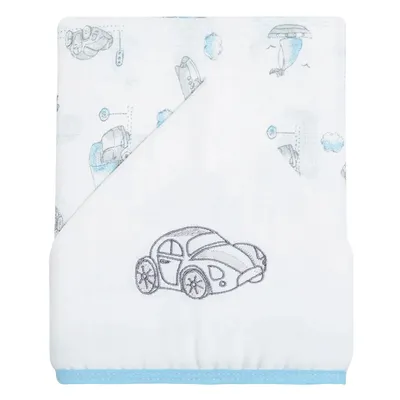 Toalha Fralda Papi Soft Com Capuz Bordado Fusca