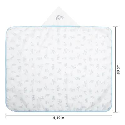 Toalha Fralda Papi Soft Com Capuz Bordado Fusca