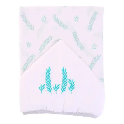 Toalha Fralda Papi Soft Com Capuz Bordado Ramos