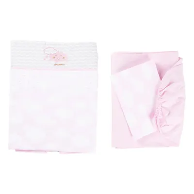 Jogo De Lençol Para Berço Americano Com 03 Peças Alvinha Estampa Nuvens Menina 18858 Jogo De Lençol Para Berço Americano Com 03 Peças Alvinha Estampa Nuvens Menina 18858