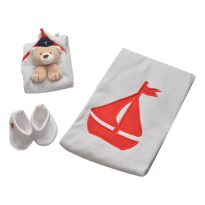 Kit Presente Zip Urso Marinheiro Com 03 Peças Colorido Kit Presente Zip Urso Marinheiro Com 03 Peças Colorido