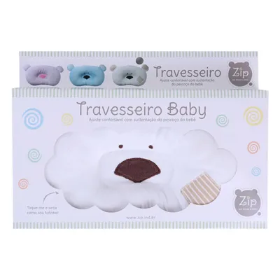 Travesseiro Baby Zip Urso Off White