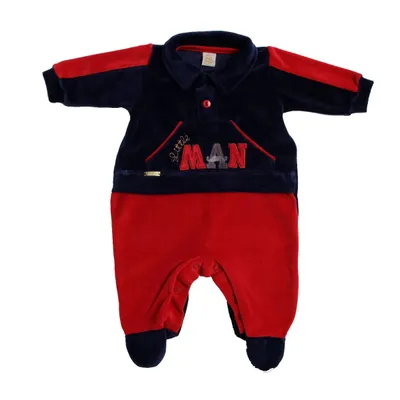 Saída Maternidade Din Don Em Plush Bordado Little Man