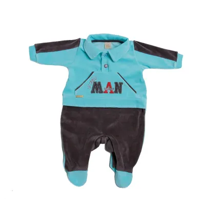 Saída Maternidade Din Don Em Plush Bordado Little Man Saída Maternidade Din Don Em Plush Bordado Little Man