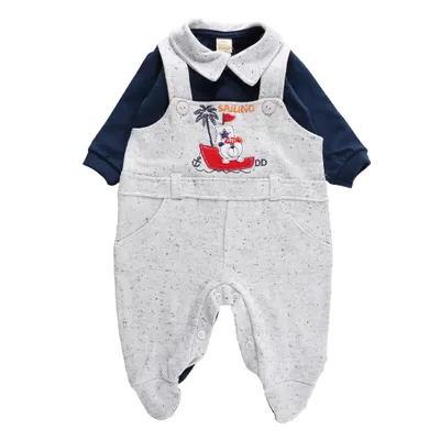 Saída de Maternidade Din Don Bordado Urso Com Barco