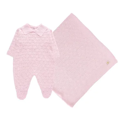 Saída de Maternidade Din Don Em Linho Com Detalhe Trançado