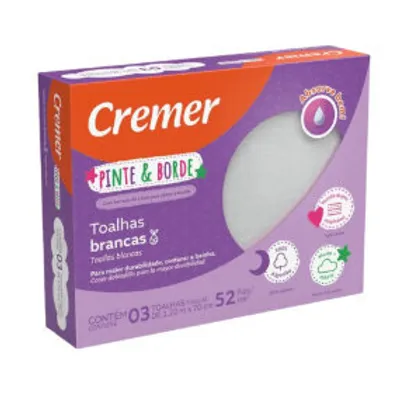 Toalha Bebê Cremer Pinte E Borde - 03 Unidades Toalha Bebê Cremer Pinte E Borde - 03 Unidades