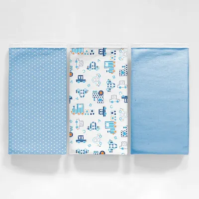 Pano De Boca Sul Brasil Duplo Baby Movel Menino 03 Peças