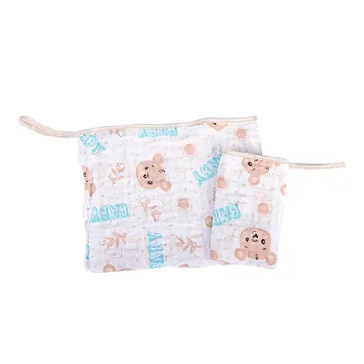 Kit Pano De Boca Minasrey Baby Nice 02 Unidades Em Soft Bege Kit Pano De Boca Minasrey Baby Nice 02 Unidades Em Soft Bege