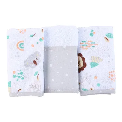 Pano de Boca Baby Gijo 03 Peças Cute Animals Felpudo Neutro