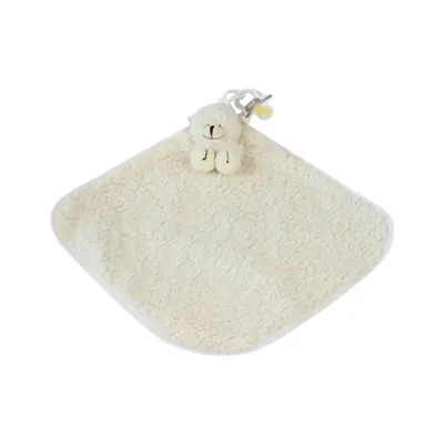 Naninha Zip Blanket Cetim Ovelha Carola Off White Naninha Zip Blanket Cetim Ovelha Carola Off White