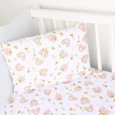 Kit Jogo De Mini Berço Din Don Princesa - 02 Peças Kit Jogo De Mini Berço Din Don Princesa - 02 Peças