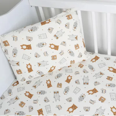 Kit Jogo De Mini Berço Din Don Apache - 02 Peças Kit Jogo De Mini Berço Din Don Apache - 02 Peças