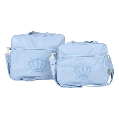 Kit Bolsa + Frasqueira Texturizada Bordado Coroa 15413