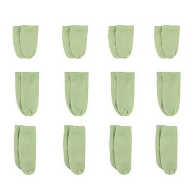 Kit Meia Bebê Pynduka Com 12 Pares Sem Estampa Verde